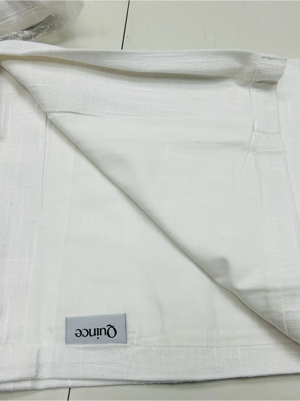 NWT QUINCE Set Of 2 48x84 Cotton Slub Curtains White 0367